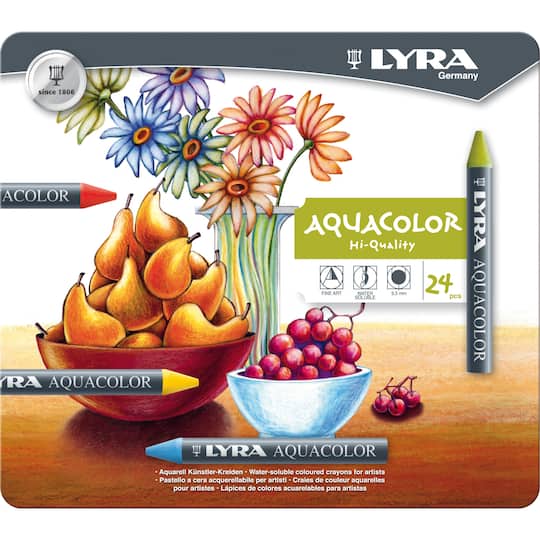 Lyra Aquacolor 24 Color Crayon Set
